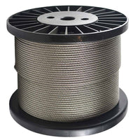 Marine grade stainless steel cable (per foot)