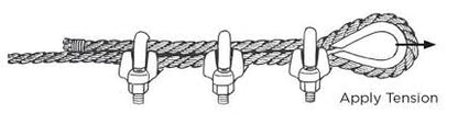 Marine grade stainless steel cable thimble